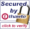 This site has chosen a Thawte Certificate to improve Web site security