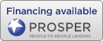 Financing available on Prosper, people-to-people lending