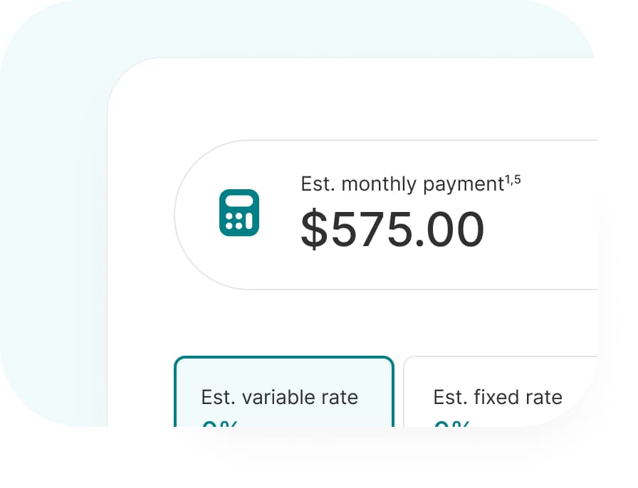 Estimate your rate & monthly payment
