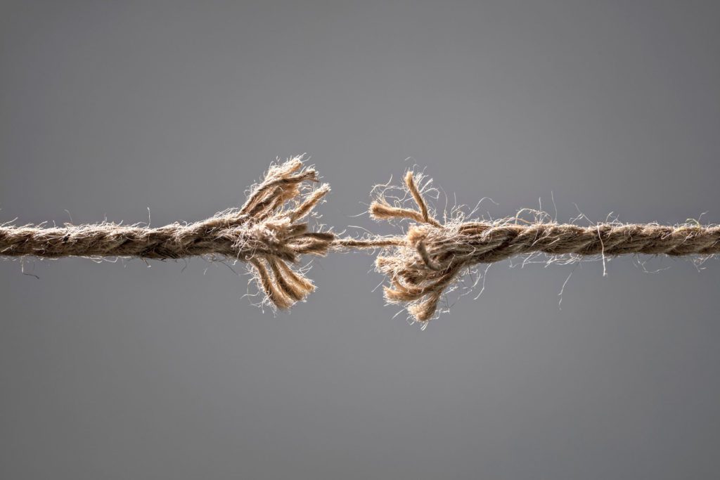 When the tied knot breaks