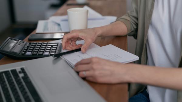 Budgeting at a desk