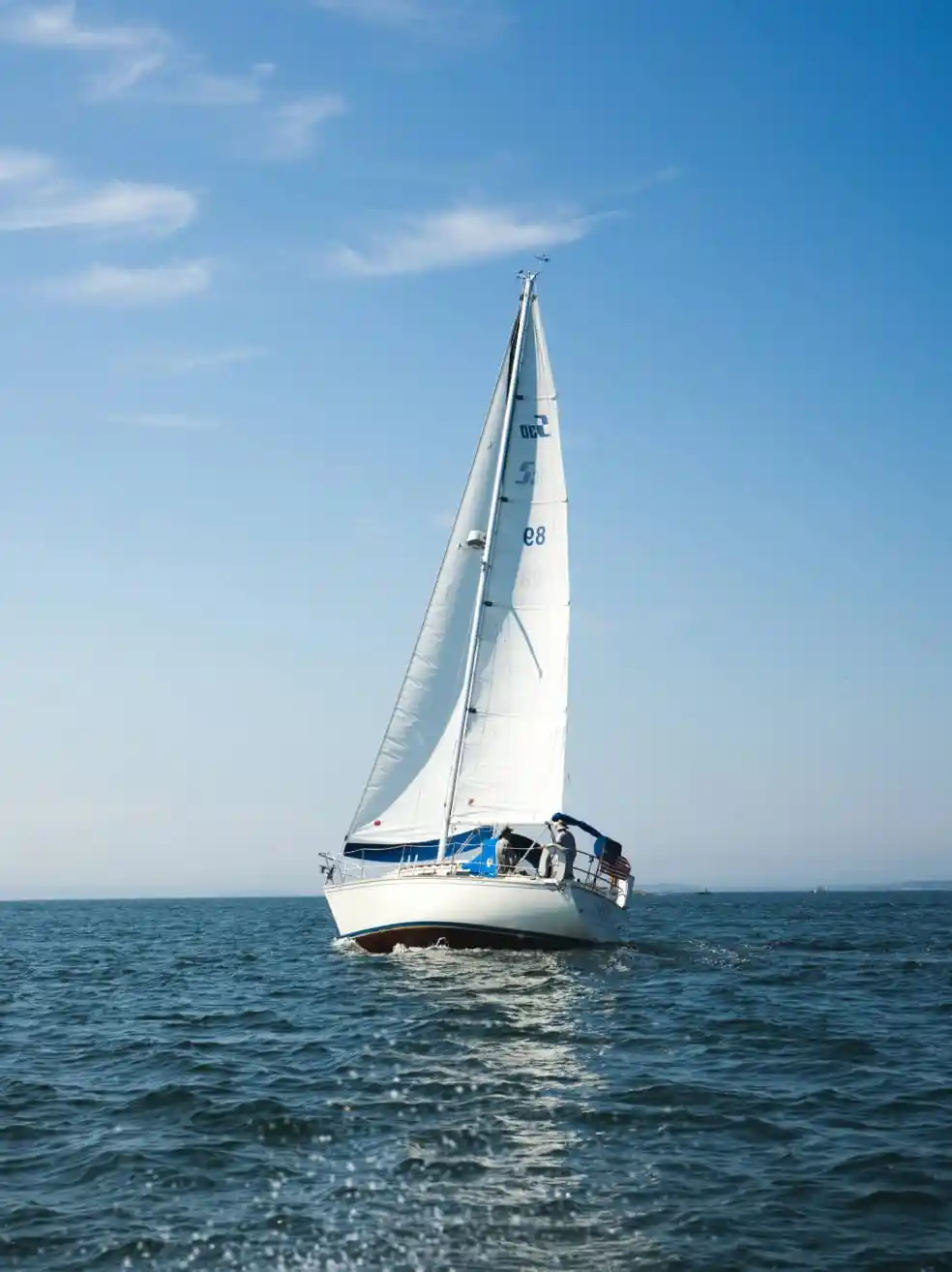 Sailboat on open water